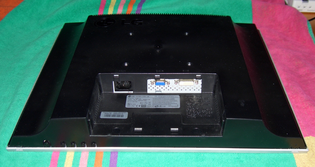 image of display turned face down with peadistal removed