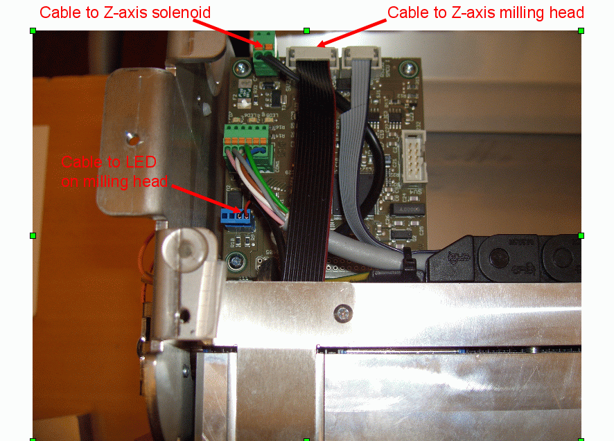 view from above after removing the two push pins