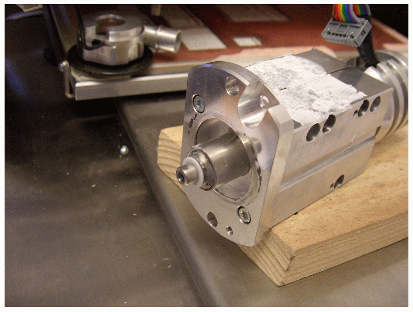 view of motor assebly from spindle point
of view